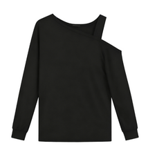 Women's Cold Shoulder Long Sleeve Casual Tunic Blouse