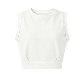 Women's Sleeveless Athletic Yoga Workout Crop Tank Top