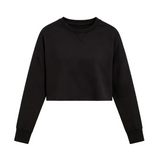 Women's Loose Fit Cropped Sweatshirt Soft Pullover
