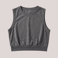 Women Workout Crop Tank Tops Sleeveless Yoga Gym Shirt