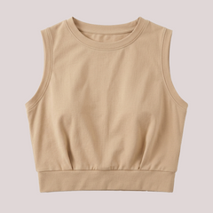 Women Workout Crop Tank Tops Sleeveless Yoga Gym Shirt