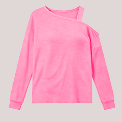 Women's Cold Shoulder Long Sleeve Tunic Blouse