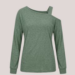 Women's Cold Shoulder Long Sleeve Tunic Blouse