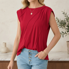 Women's Cap Sleeve Summer Basic Tee Loose Tank Top