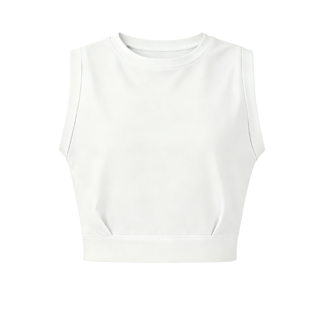 Women's Sleeveless Athletic Yoga Workout Crop Tank Top