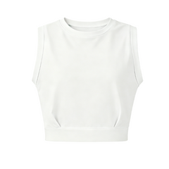 Women's Sleeveless Athletic Yoga Workout Crop Tank Top