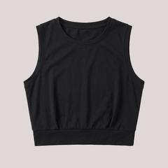 Women Workout Crop Tank Tops Sleeveless Yoga Gym Shirt