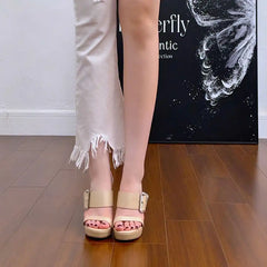 Women's Real Silk High Heel Mules Sheepskin Lining Rhinestone Buckle Open Toe Stiletto Sandals